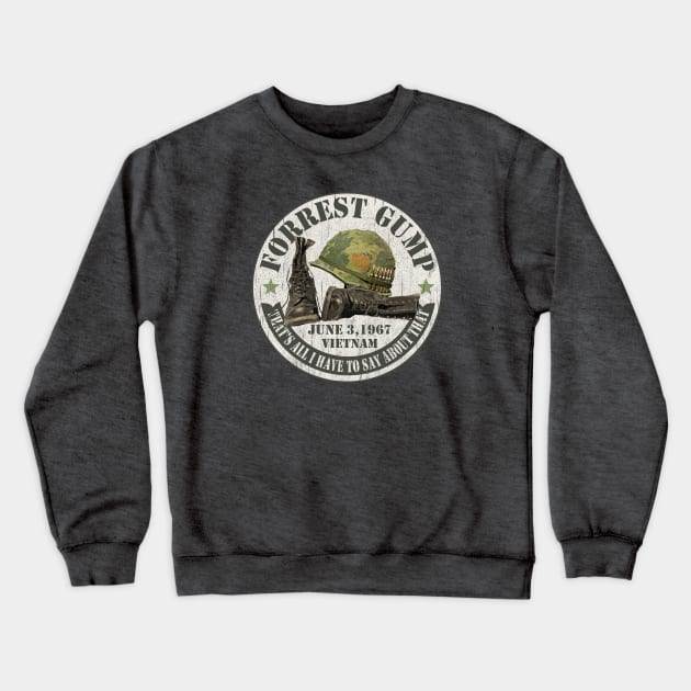 Forrest Gump Vietnam 1967 Crewneck Sweatshirt by Alema Art